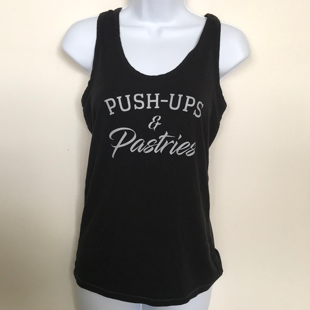 Push-ups & Pastries Racer Back Tank Top